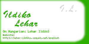 ildiko lehar business card